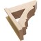 Ekena Millwork 8-in W x 24-in D x 24-in H Balboa Slat Rough Cedar Woodgrain TimberThane Outlooker, Primed Tan OUTUR080X24X24BOA24RCPR - alternate 4